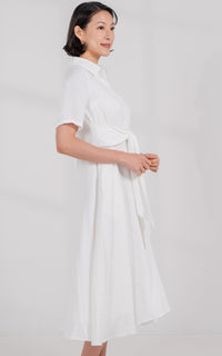 Harmony Nursing Shirtdress in Cream