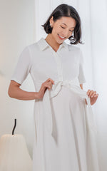 Harmony Nursing Shirtdress in Cream