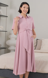 Harmony Nursing Shirtdress in Pink