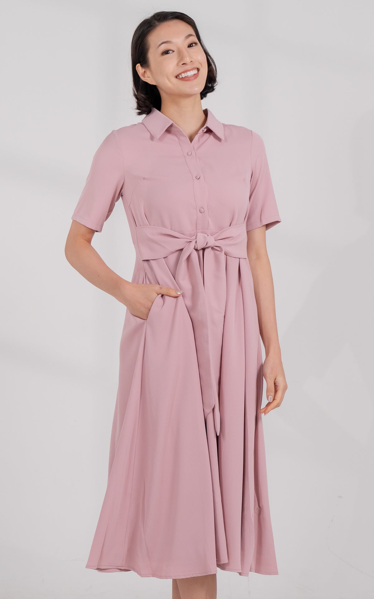 Harmony Nursing Shirtdress in Pink
