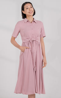 Harmony Nursing Shirtdress in Pink