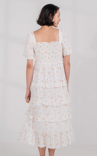 Haven Floral Nursing Dress in White