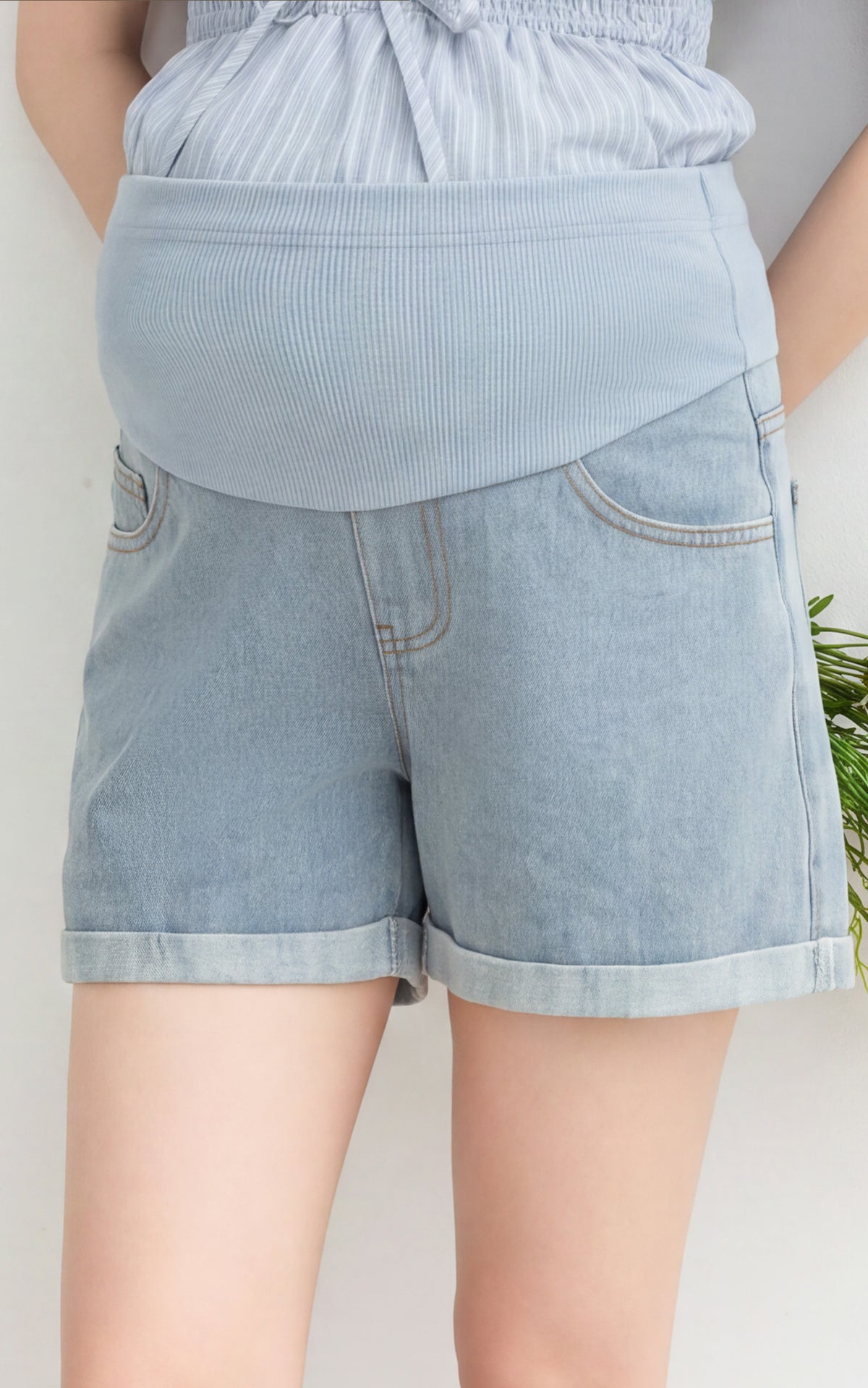 Hayden Denim Maternity Shorts