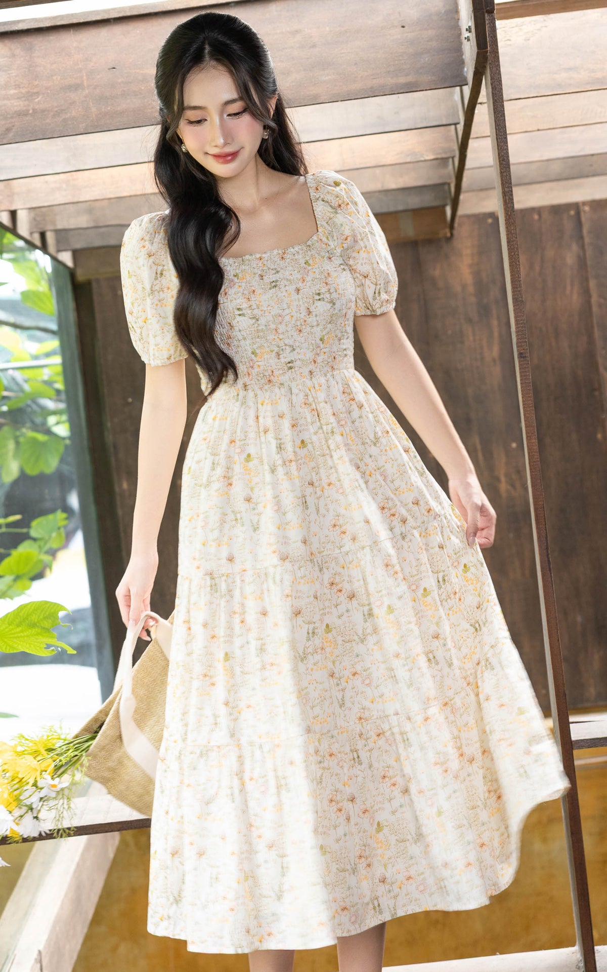 Holly Floral Smocked Dress