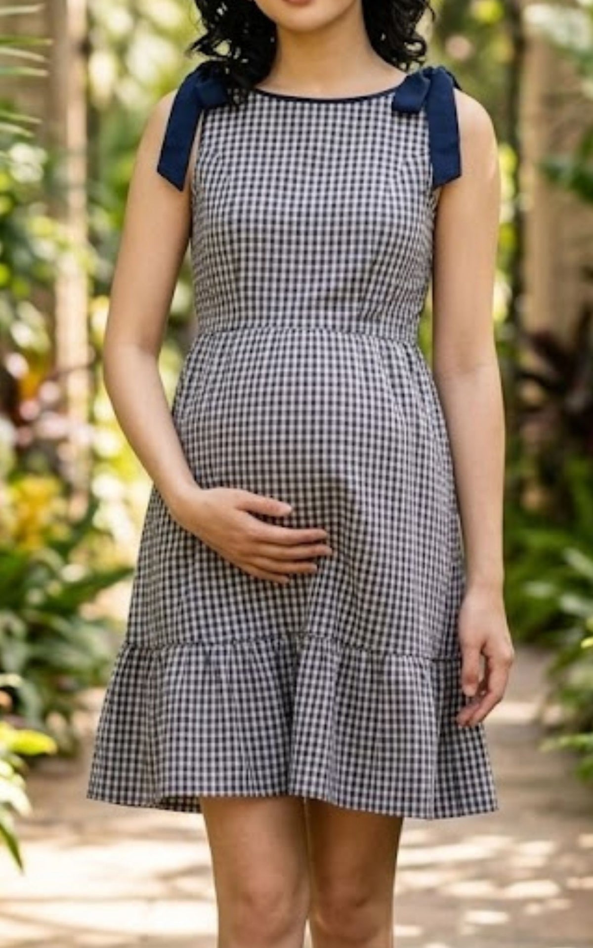 Vanya Checkered Nursing Dress