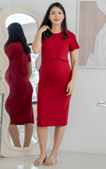 Quinn Nursing Dress in Red