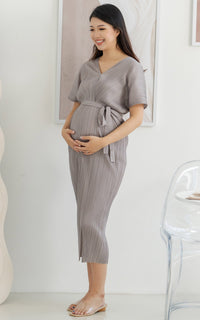 [BACKORDER] Alexa Pleated Wrapped Nursing Dress