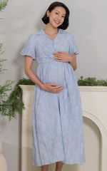 Kailani Nursing Dress in Blue