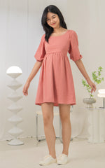 Skylar Bell Sleeves Nursing Dress in Pink