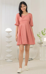 Skylar Bell Sleeves Nursing Dress in Pink
