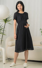 Valentina Nursing Dress in Black