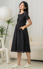 Valentina Nursing Dress in Black