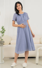 Valentina Nursing Dress in Blue