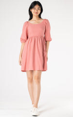 Skylar Bell Sleeves Nursing Dress in Pink