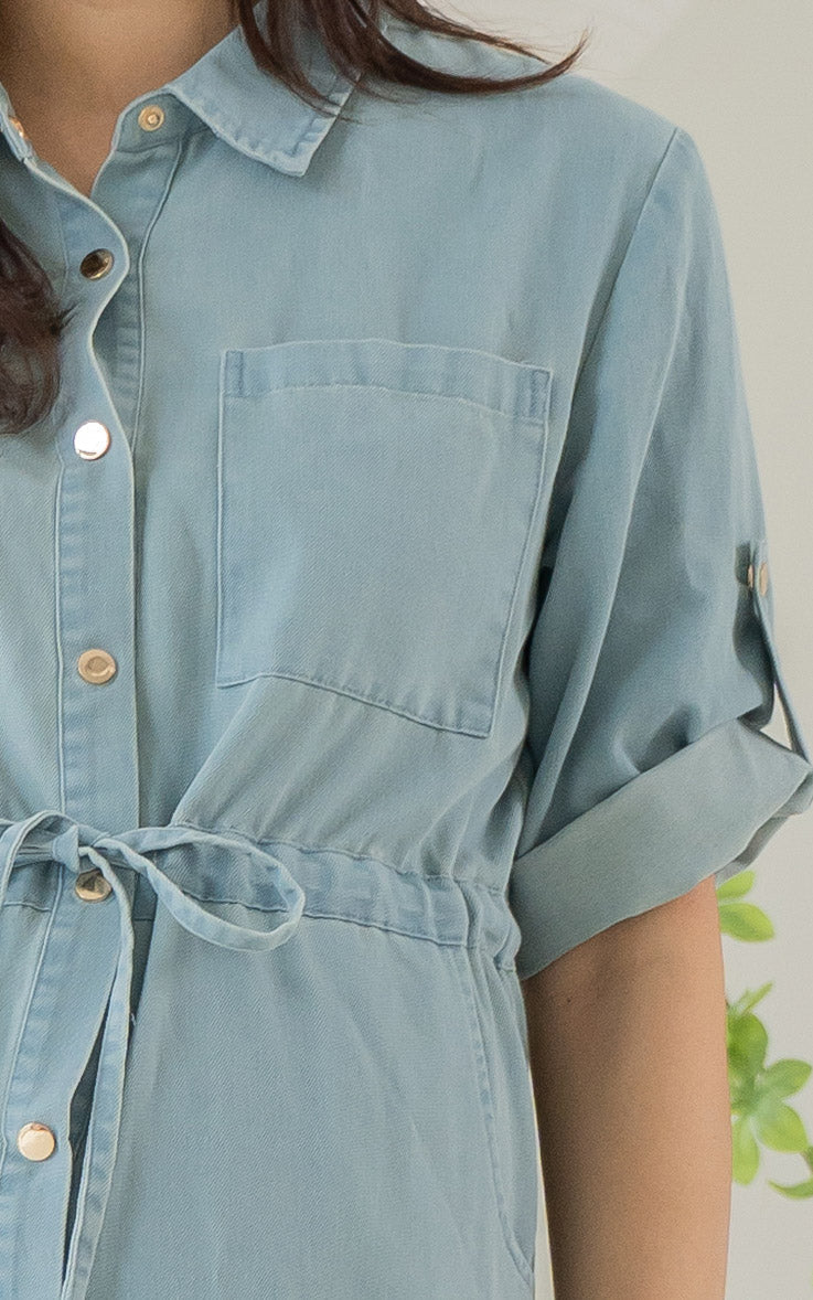 [BACKORDER] Noveau Denim Nursing Shirtdress