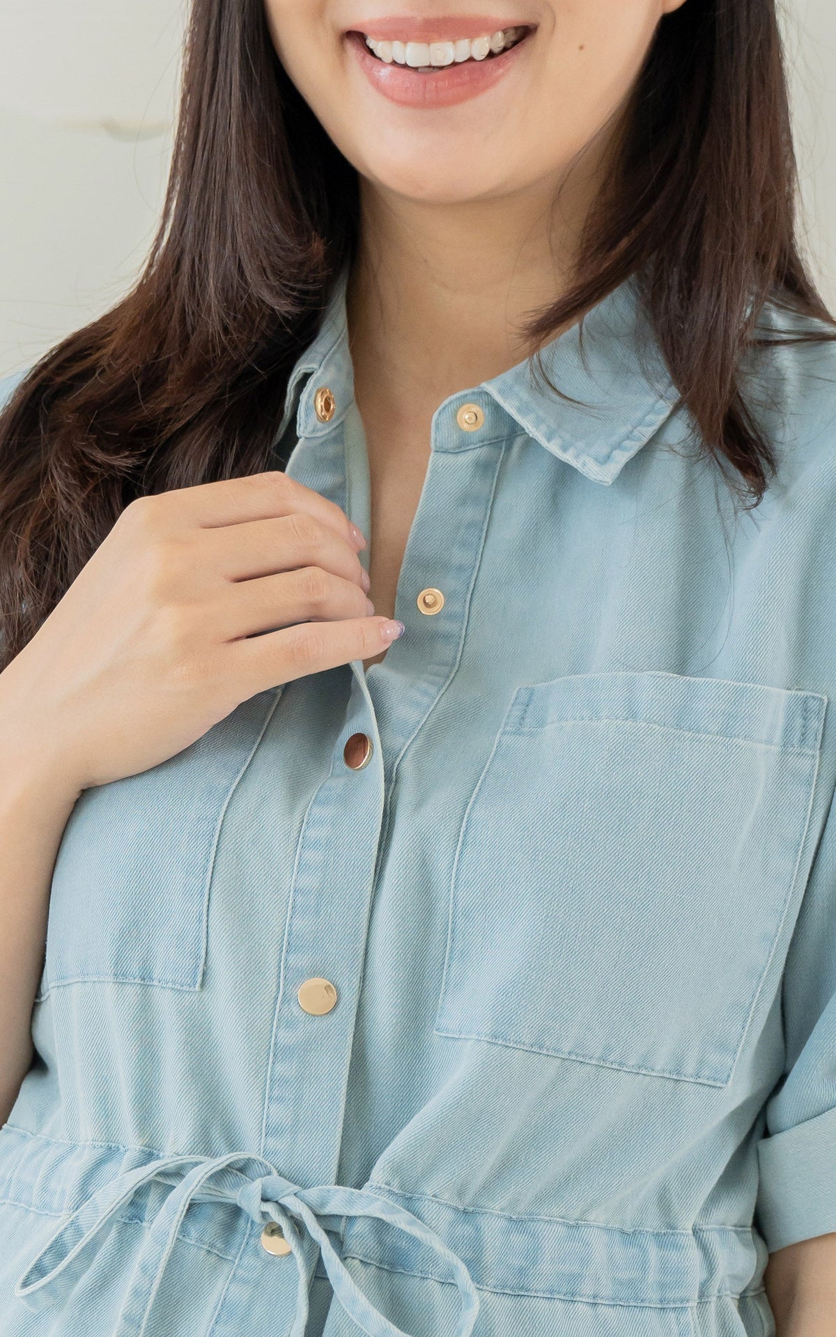 [BACKORDER] Noveau Denim Nursing Shirtdress