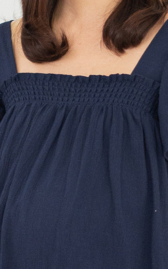 Julia Nursing Dress in Navy