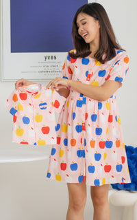 Apple Printed Nursing Dress