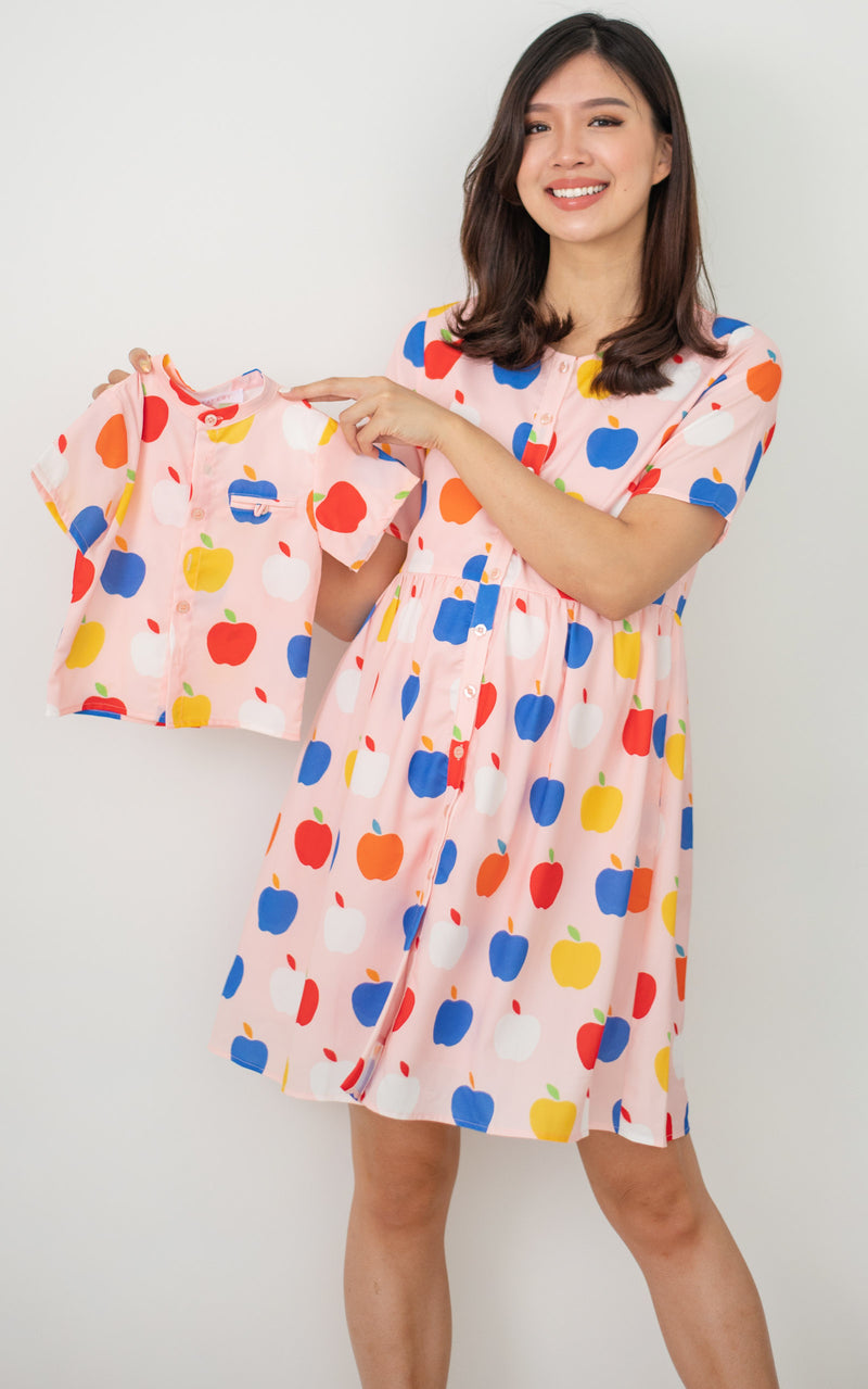 Apple Printed Nursing Dress