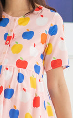 Apple Printed Nursing Dress