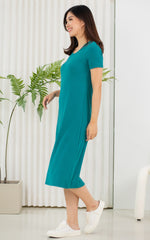 Lillian Everyday Nursing Dress in Forest Green