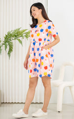 Apple Printed Nursing Dress