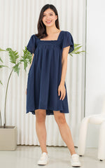 Julia Nursing Dress in Navy