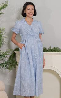 Kailani Nursing Dress in Blue