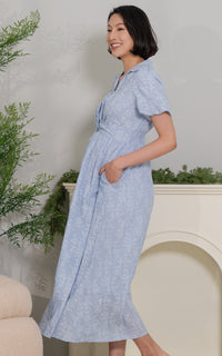 Kailani Nursing Dress in Blue