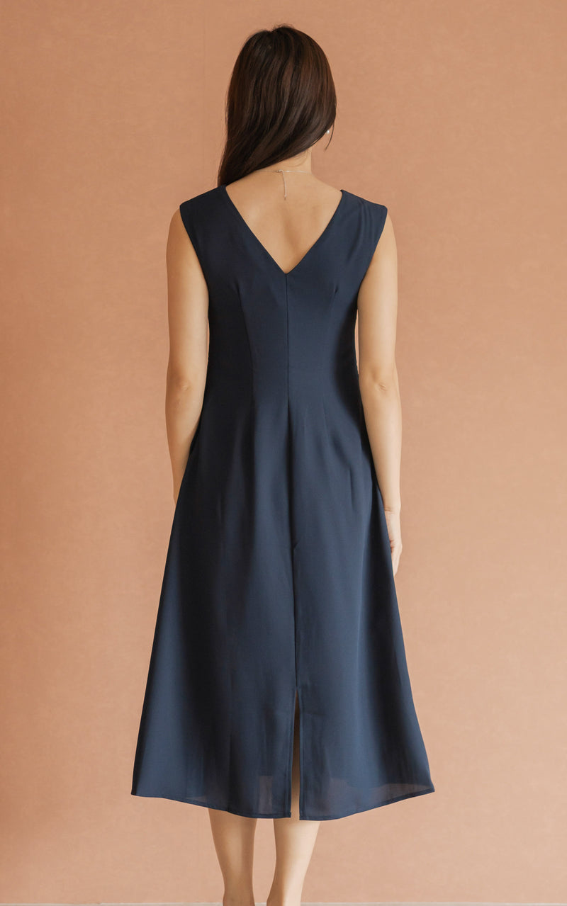 Kali Classic Nursing Dress in Navy