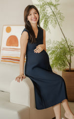 Kali Classic Nursing Dress in Navy