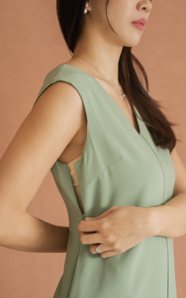 Kali Classic Nursing Dress in Sage