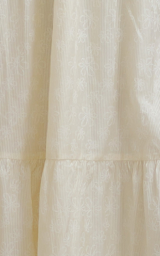 Kendall Printed Nursing Dress in Cream