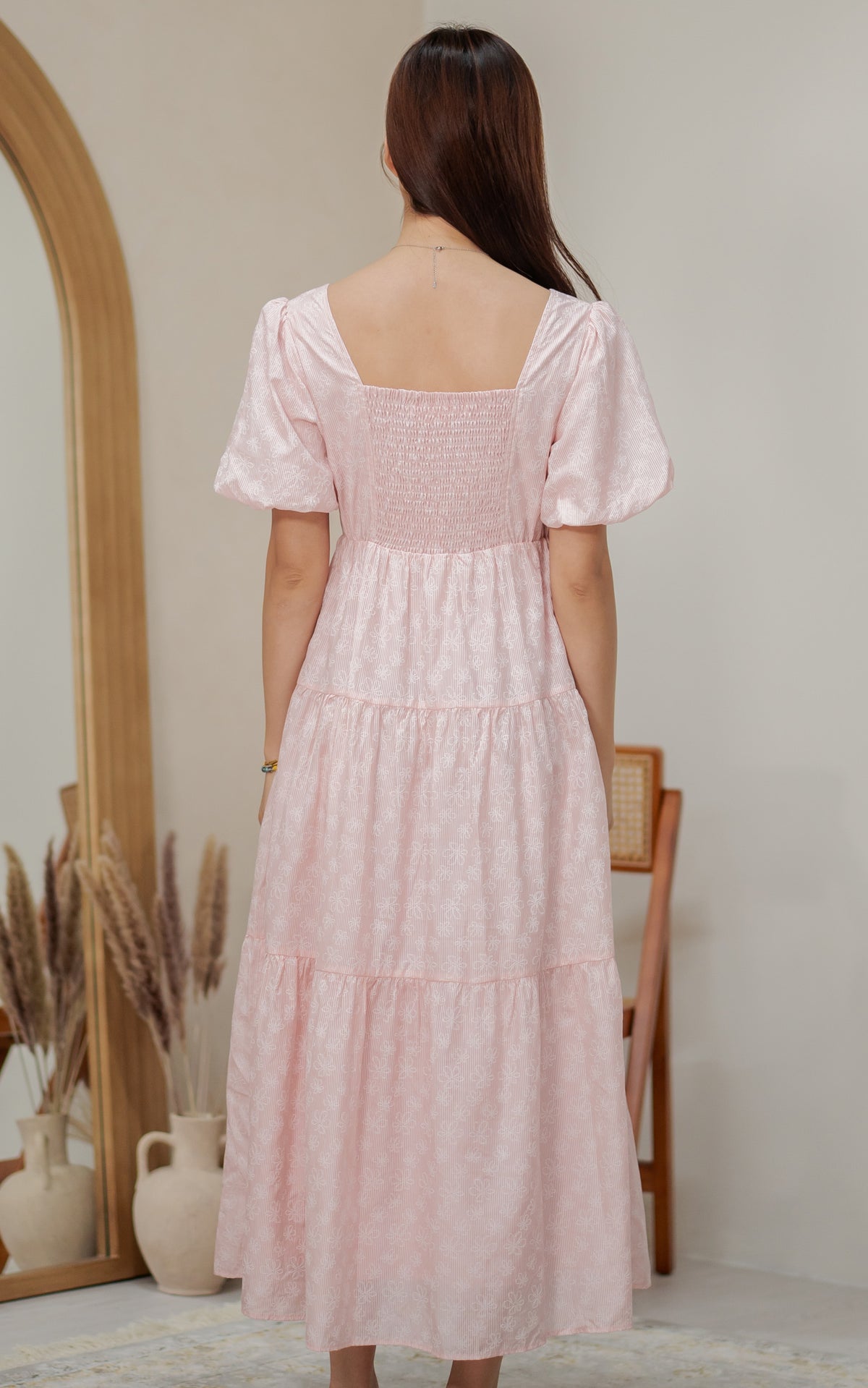 Kendall Printed Nursing Dress in Pink