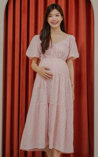 Kendall Printed Nursing Dress in Pink