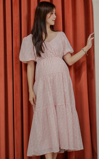 Kendall Printed Nursing Dress in Pink