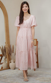 Kendall Printed Nursing Dress in Pink