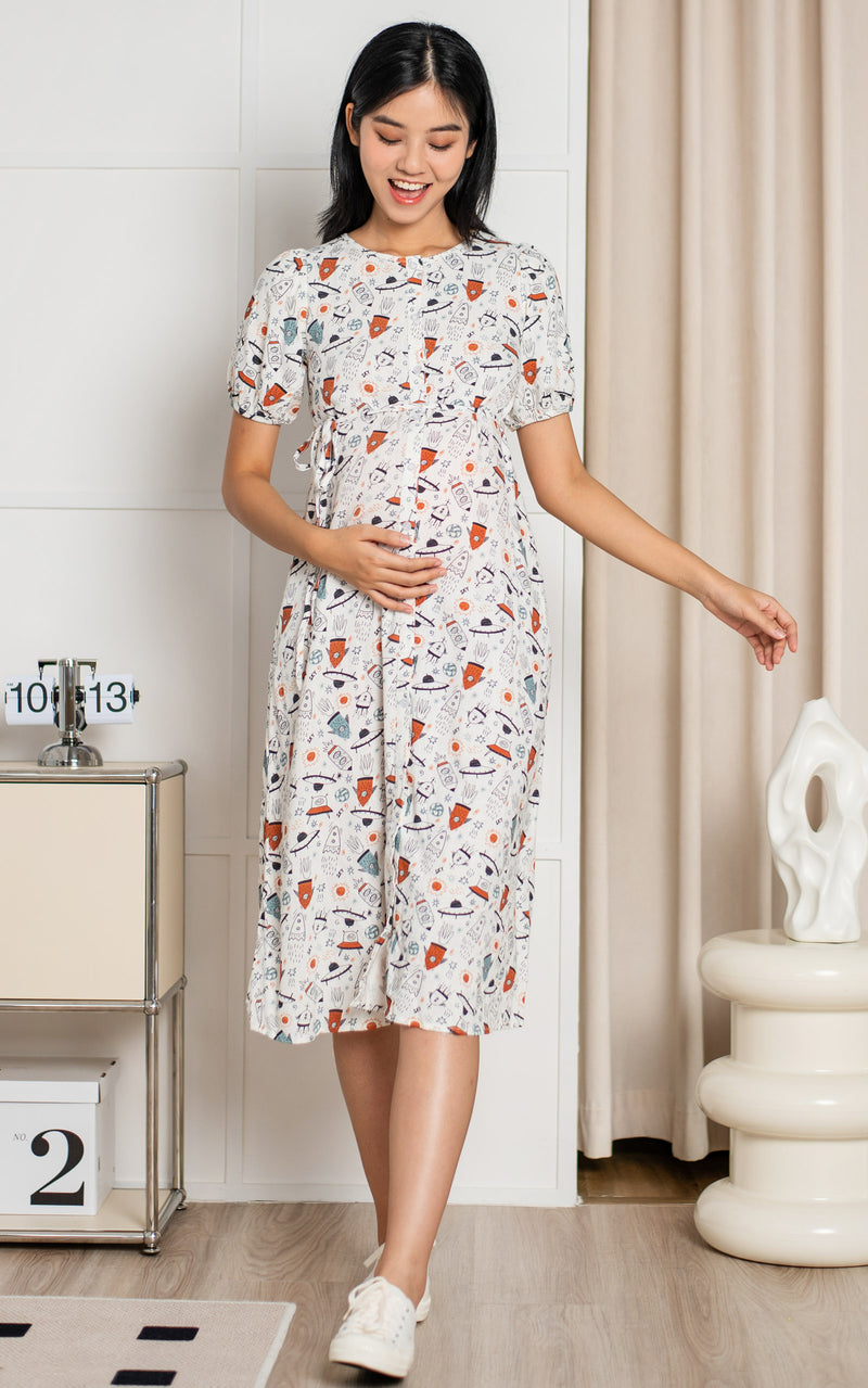 Kennedy Doodle Nursing Dress