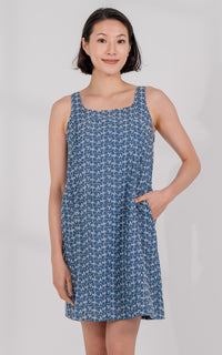 Leia Printed Denim Nursing Dress