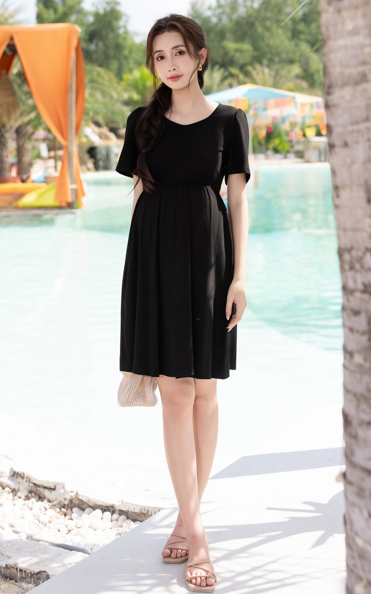 Leighton Curve Waistline Cotton Dress