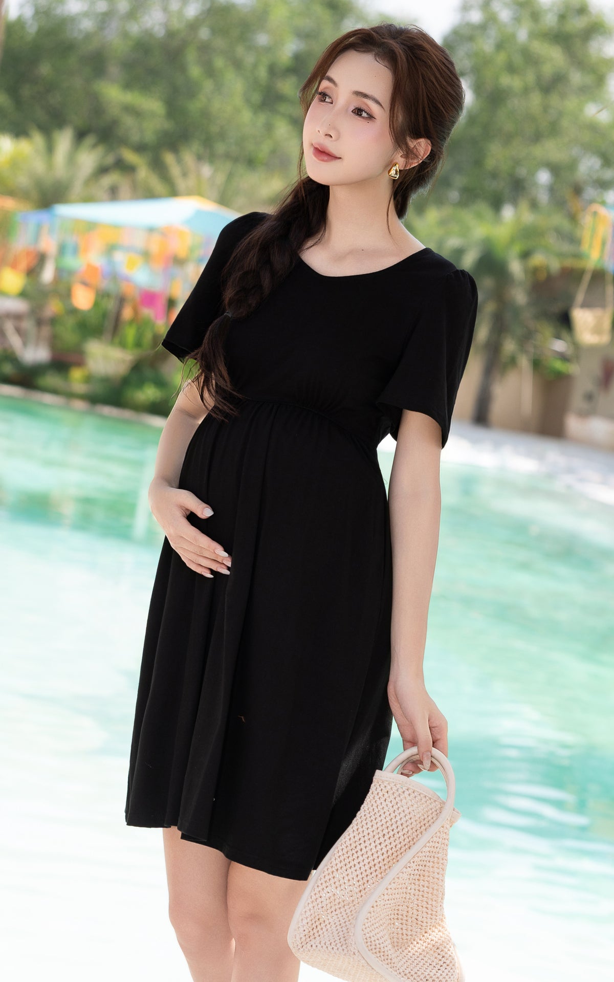 Leighton Curve Waistline Cotton Dress
