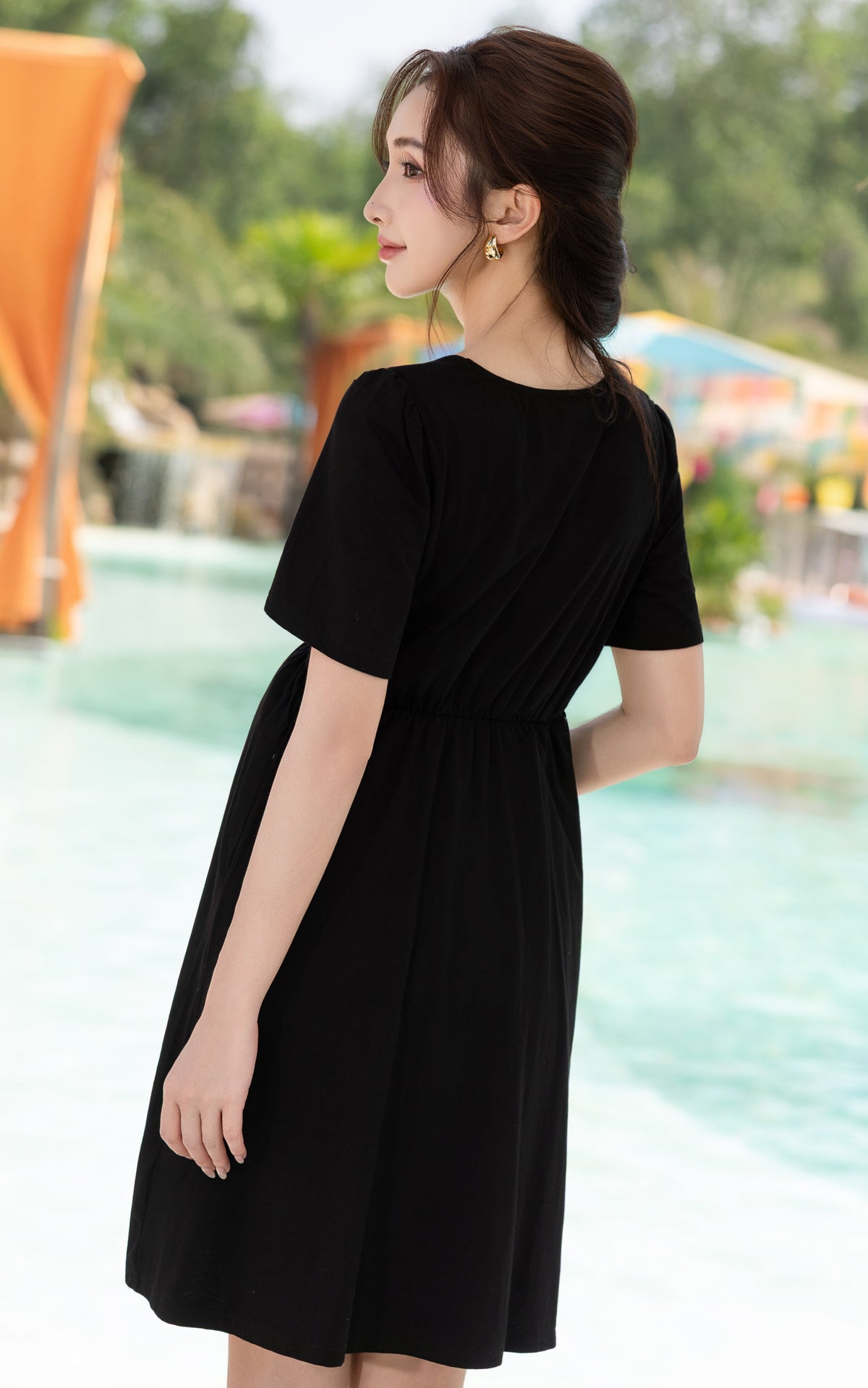 Leighton Curve Waistline Cotton Dress