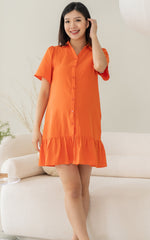 Lucy Nursing Dress in Orange