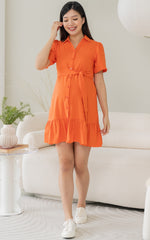 Lucy Nursing Dress in Orange