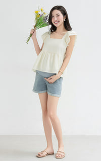 Lyra Cotton Nursing Top in Cream