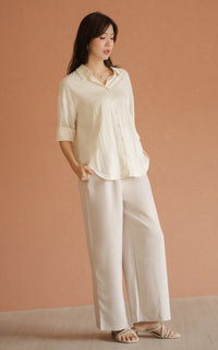 Mabel Flare Cut Pants in Cream