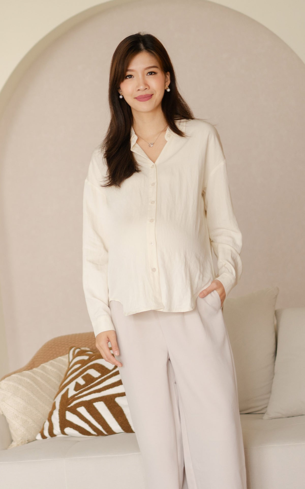 Lucille Oversized Nursing Shirt