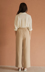 Mabel Flare Cut Maternity Pants in Taupe