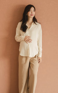Mabel Flare Cut Pants in Taupe