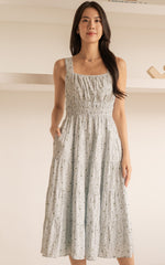 Maisie Floral Nursing Dress in Blue